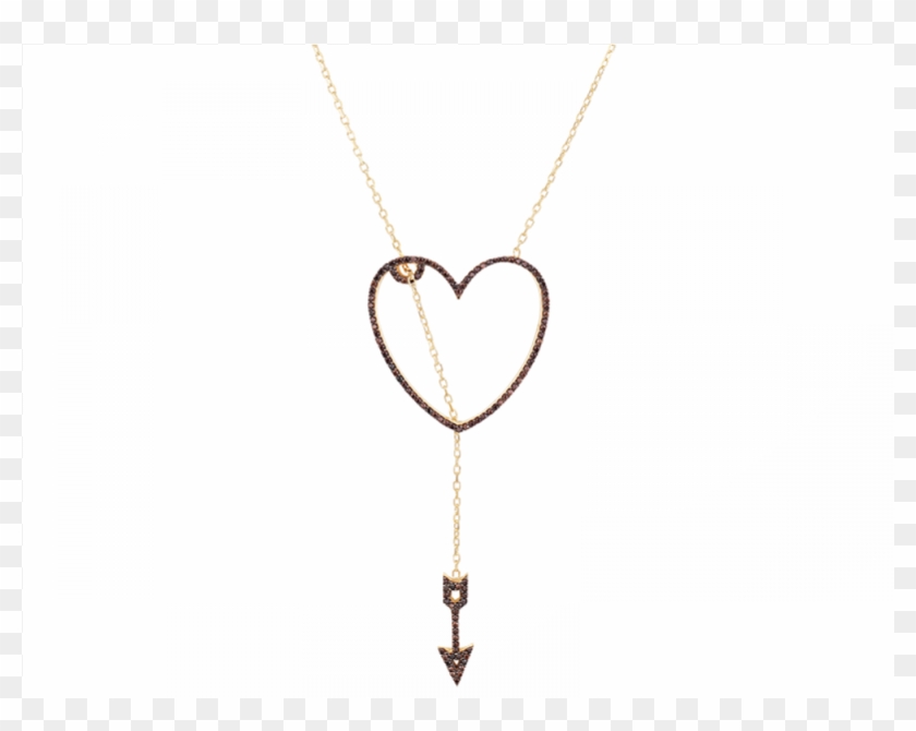 Gold Vermeil Elevator Pendant With A Large Heart And - Locket Clipart