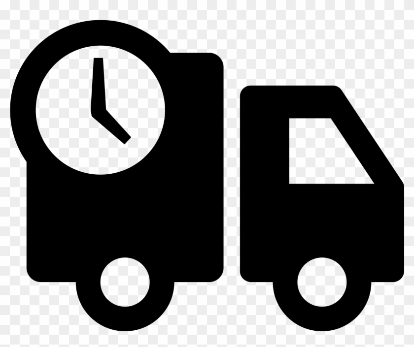 A Basic Outline Of A Delivery Type Truck That Has The - Delivery Icon Clipart #2741229