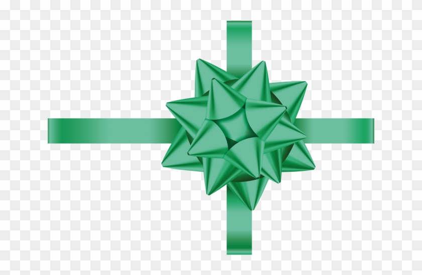 Green Gift Bow - Transparent Gift Bow Png Clipart #2741267