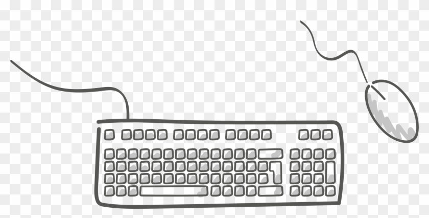 Keyboard Clipart Computer Component - Mouse And Keyboard Vector - Png Download