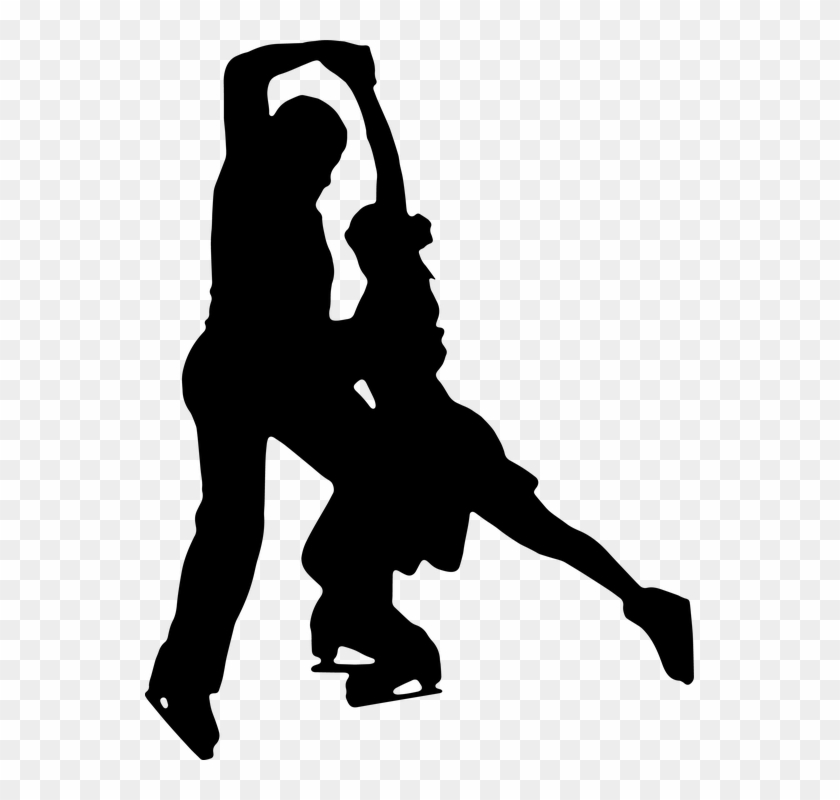 Ice Skating, Dance Skating, Ice Dancing - Ice Dance Silhouette Clipart