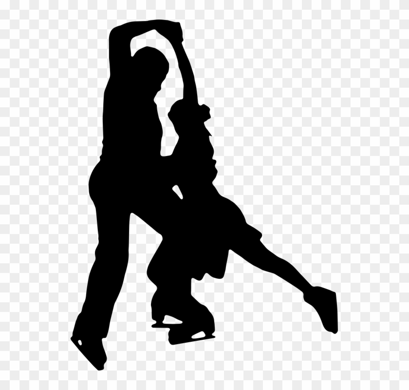 Ice Skating, Dance Skating, Ice Dancing - Ice Dance Silhouette Clipart #2742468