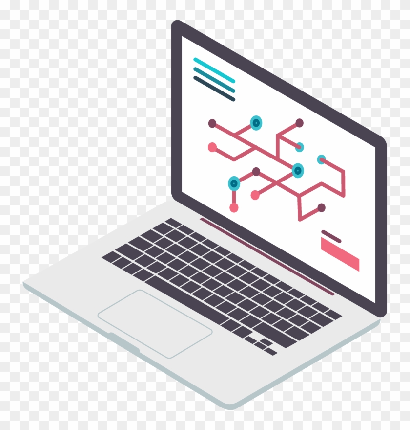 Computer With Minim Iot For The Channel - Macbook Pro Illustration Clipart #2742723