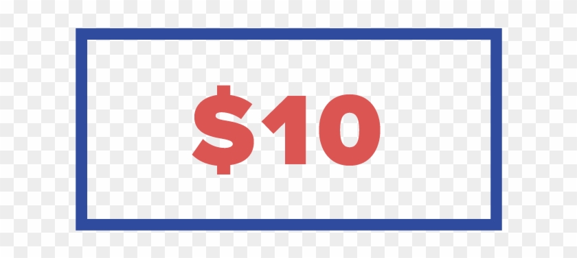 $10 Png Donation - Sign Clipart #2742868