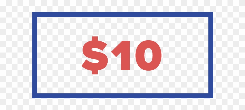 $10 Png Donation - Sign Clipart
