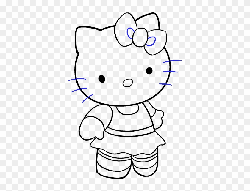 Png Free How To Draw Hello Kitty In A - Hello Kitty Drawing Easy Step By Step Clipart