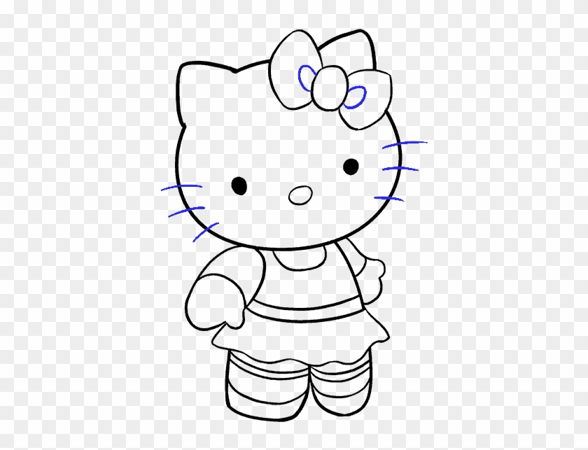 Png Free How To Draw Hello Kitty In A - Hello Kitty Drawing Easy Step By Step Clipart #2743011