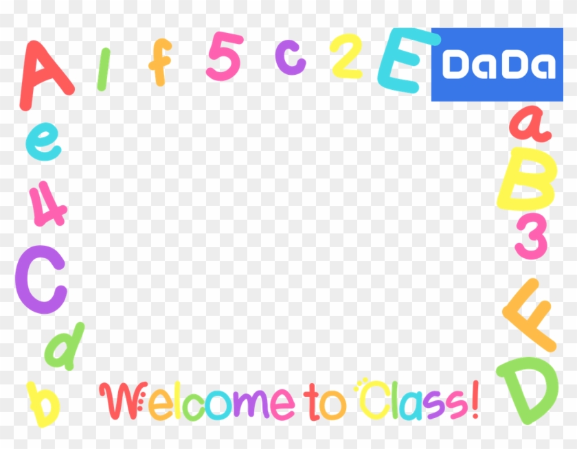Welcome To Class Dada Manycam Borders For Online English - Circle Clipart