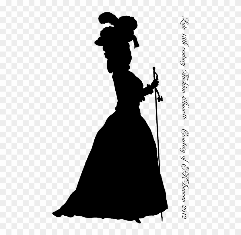 Pin By Trish Herman On Color Clip - 18th Century Lady Silhouette - Png Download