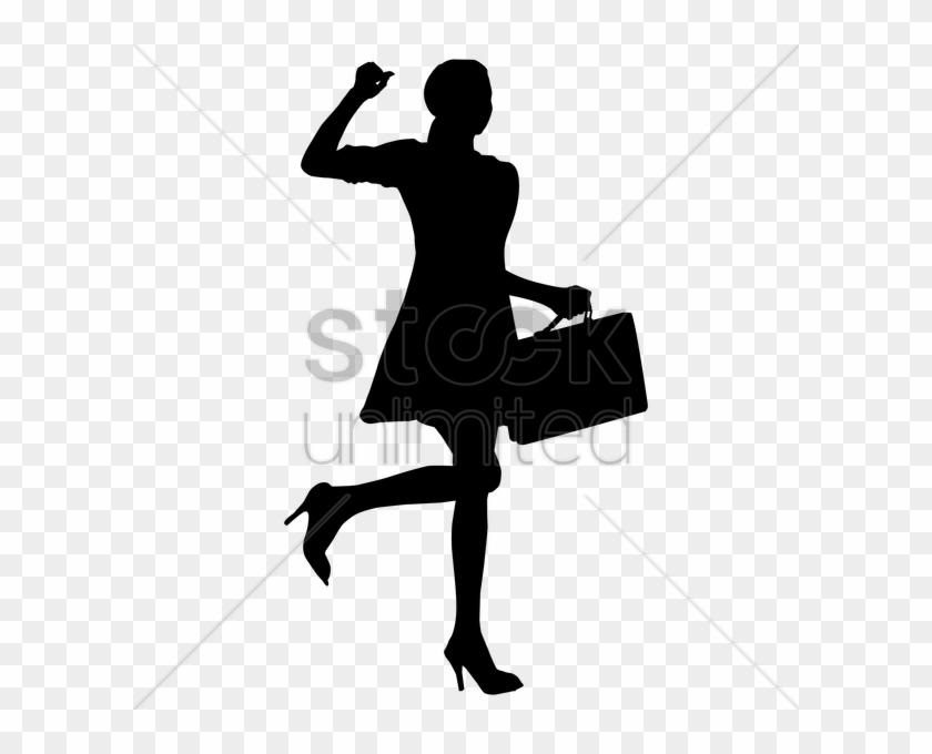 Silhouette Of A Businesswoman V矢量图形 - Illustration Clipart #2743406