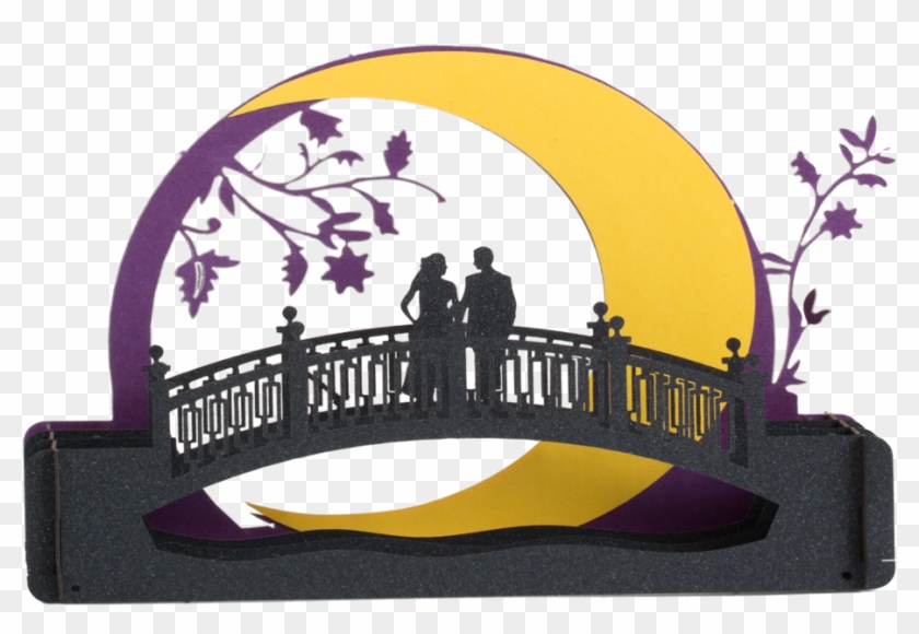 Moon Bridge Pop Up Love Card - Arch Clipart