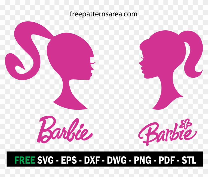Barbie Silhouette Head Vector Logo Sign Free Vector - Barbie Clipart #2743804