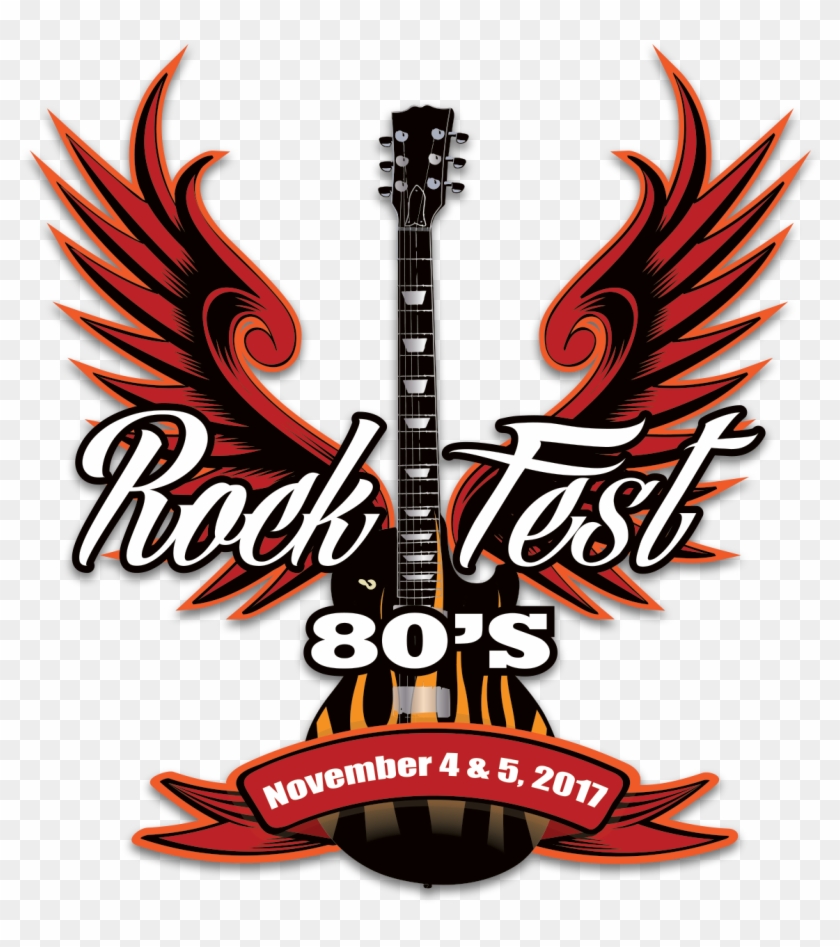 Rockfest 80s Full Logo Transparent Background - Guitar Clipart #2744136