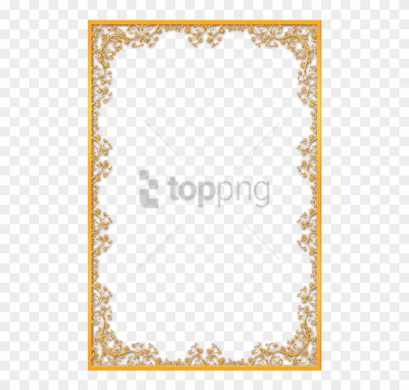 Free Png Gold Wedding Border Png Png Image With Transparent - Vintage Gold Frame Png Clipart