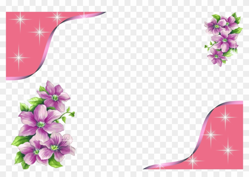 Свързано Изображение Flower Border Png, Floral Border, - Pink Flower Frames And Borders Png Clipart #2744616