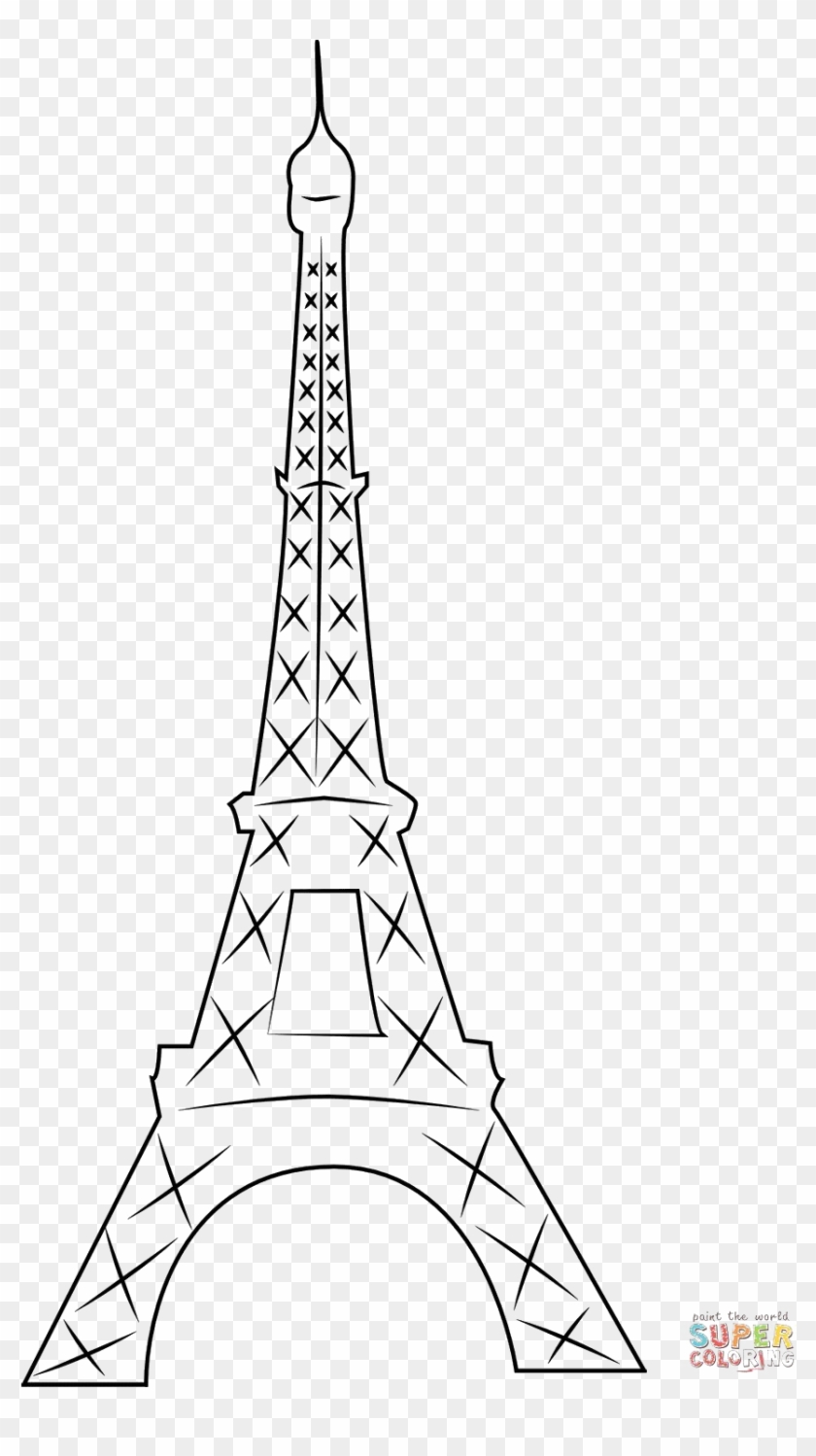 Eiffel Tower Silhouette Png Pic - Eiffel Tower For Coloring Clipart #2744815