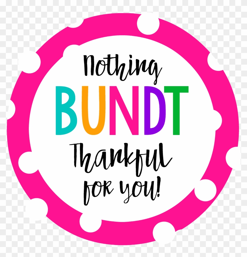 Thank You Gift Tags - Nothing Bundt Cake Thank You Clipart