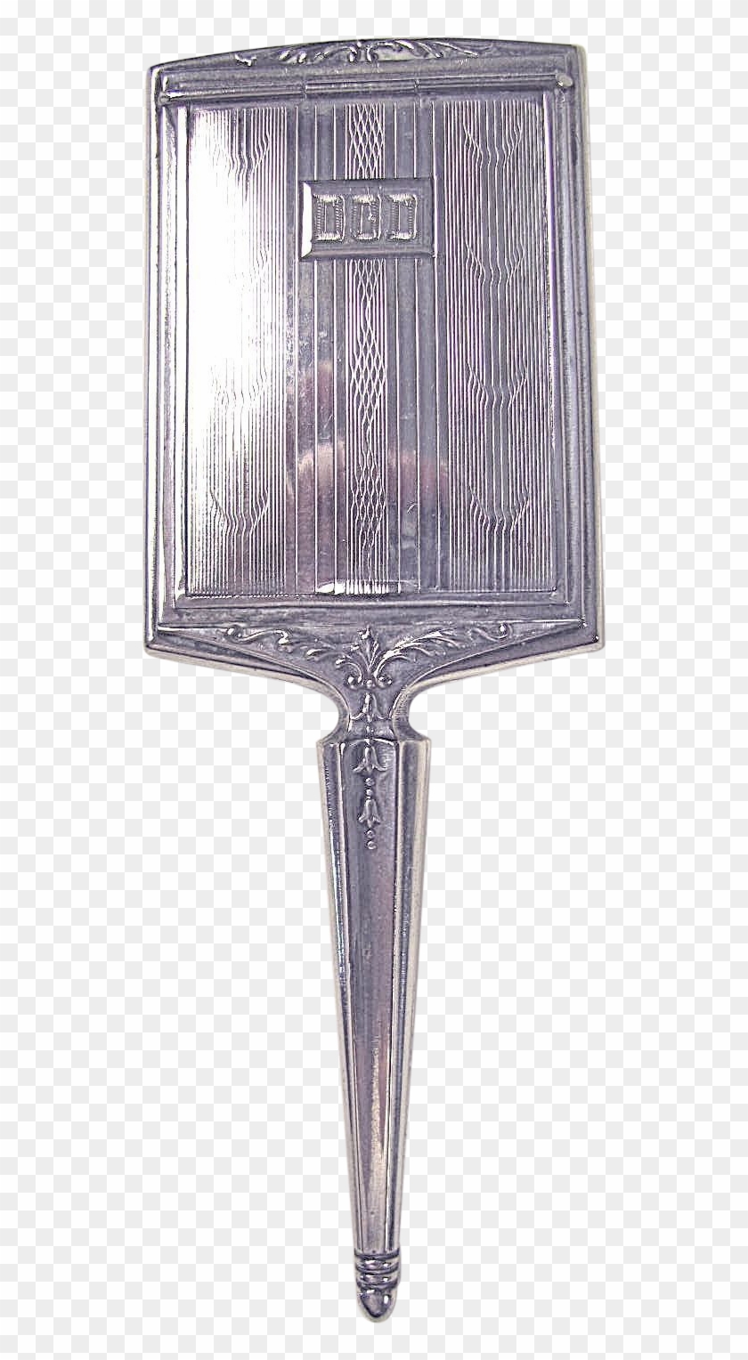 Miniature Vanity Hand Mirror Shaped Compact R & G Silver - Pendulum Clipart #2745855