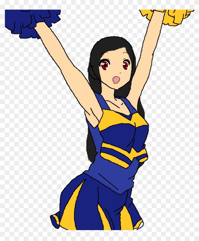 Veronica As A Cheerleader - Cartoon Clipart