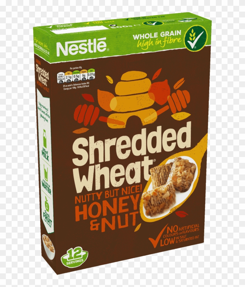 Shredded Wheat Honey & Nut Cereal Box - Nestle Clipart #2746184