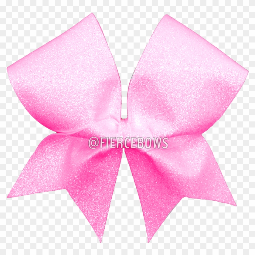 Light Pink Glitter Cheer Bow Fierce Bows - Craft Clipart #2746238
