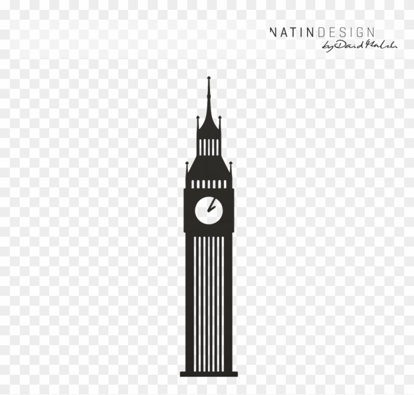 Wandholz Big Ben Lasiert - Big Ben Uhr Gezeichnet Clipart #2746609