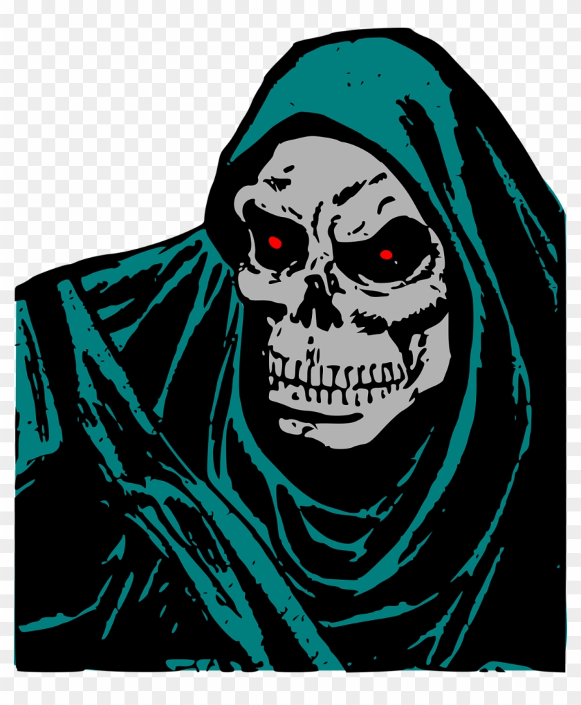 Death Evil Face Grim Halloween Png Image - Death Evil Clipart #2746890