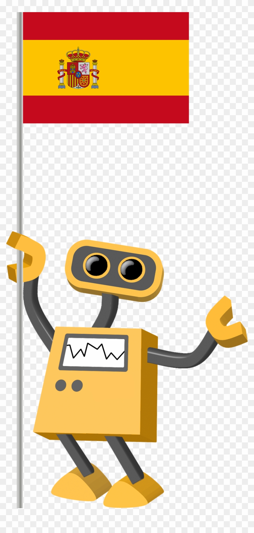 Flag Bot, Spain - Spain Flag Clipart