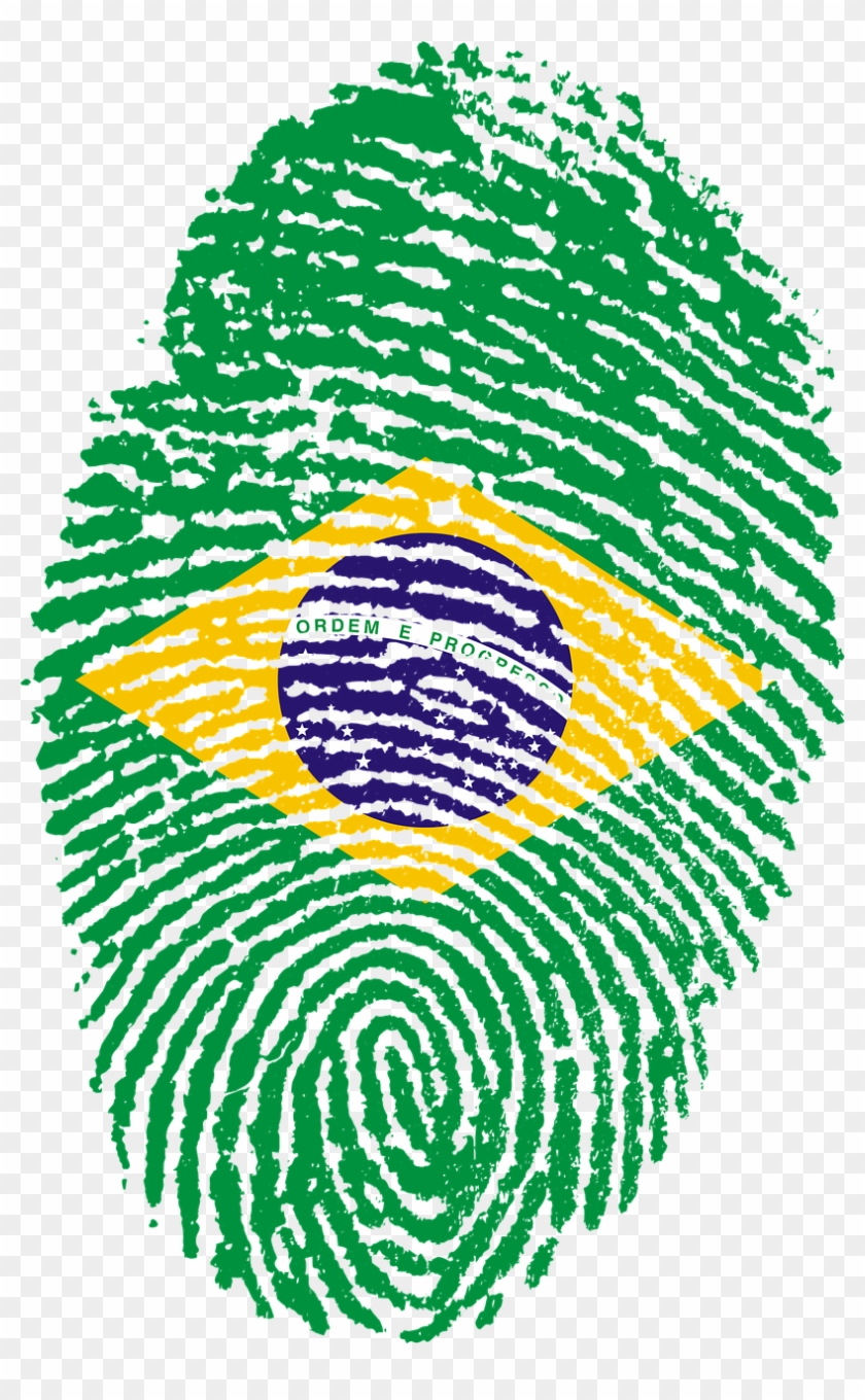 Brazil Flag Fingerprint Country Png Image - Morocco Fingerprint Clipart