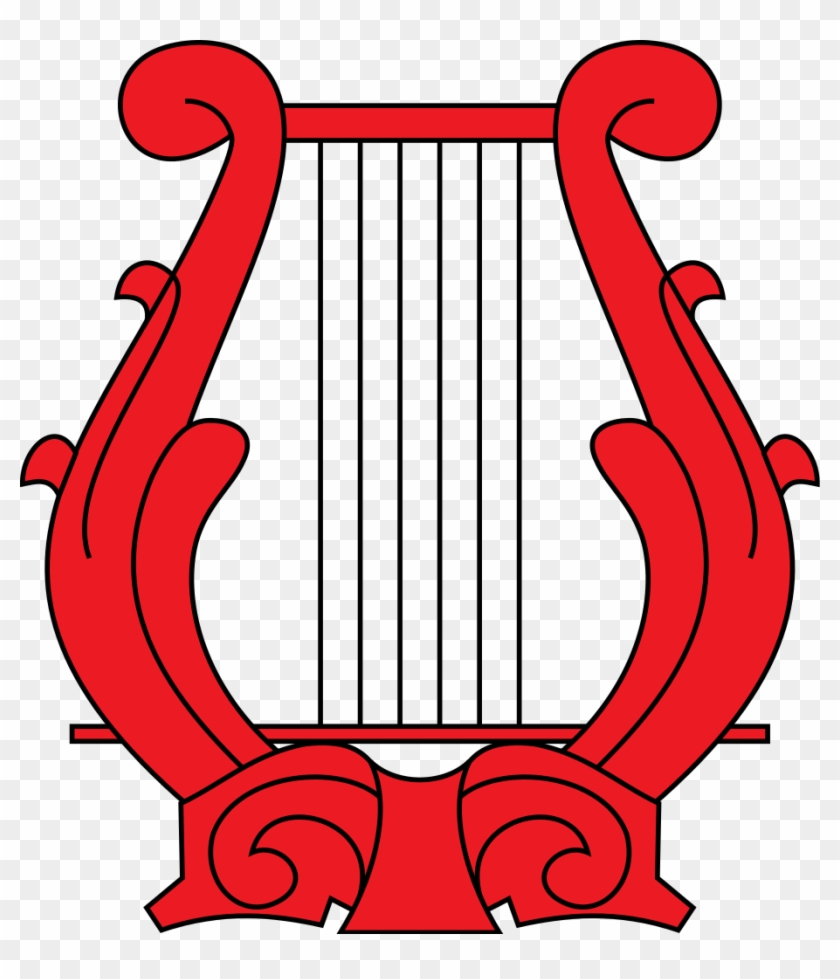 Harp Clipart Heraldic - Coat Of Arms Lyre - Png Download