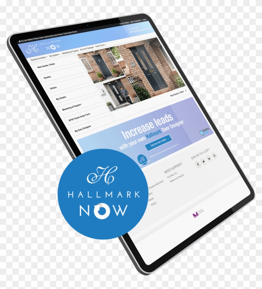 Trade Customers Can Now Order Composite Doors, Aluminium - Tablet Computer Clipart #2748109