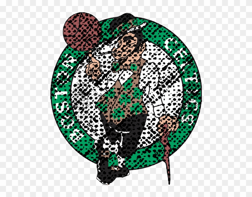 Boston Celtics 1995-present Primary Logo Distressed - Boston Celtics Fatheads Clipart