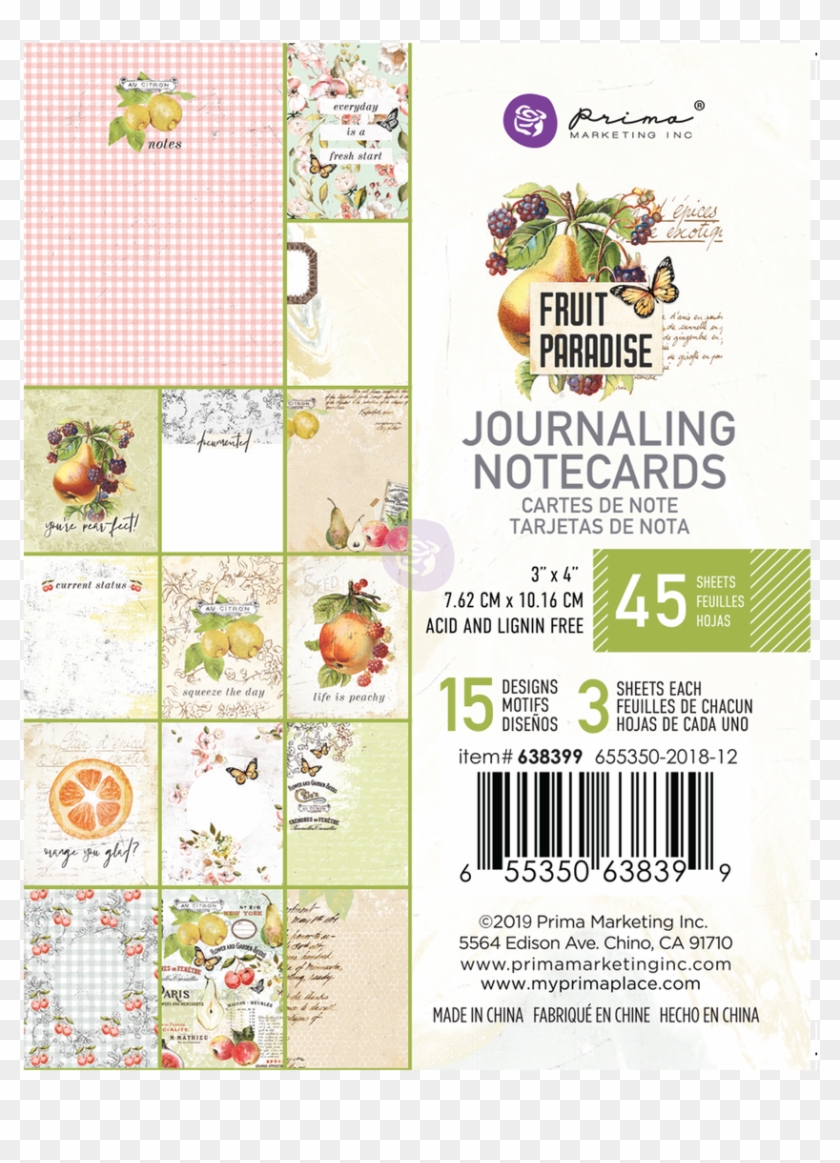 3 X 4 Journaling Cards - Prima Marketing Pad Spring Farmhouse Clipart #2748440