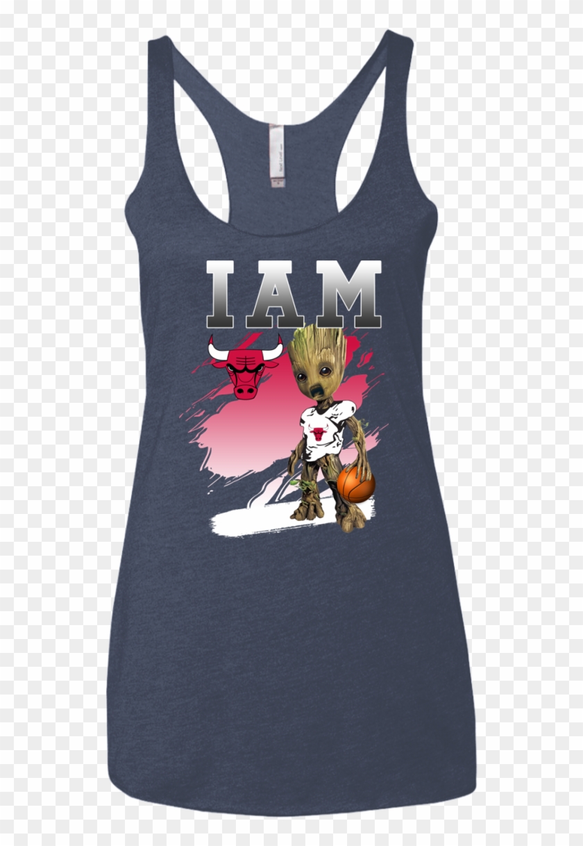 Chicago Bulls Groot I Am T-shirts Guardians Of The - Triblend Clipart #2748957