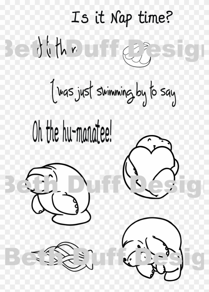 Manatee , Png Download - Cartoon Clipart #2749814