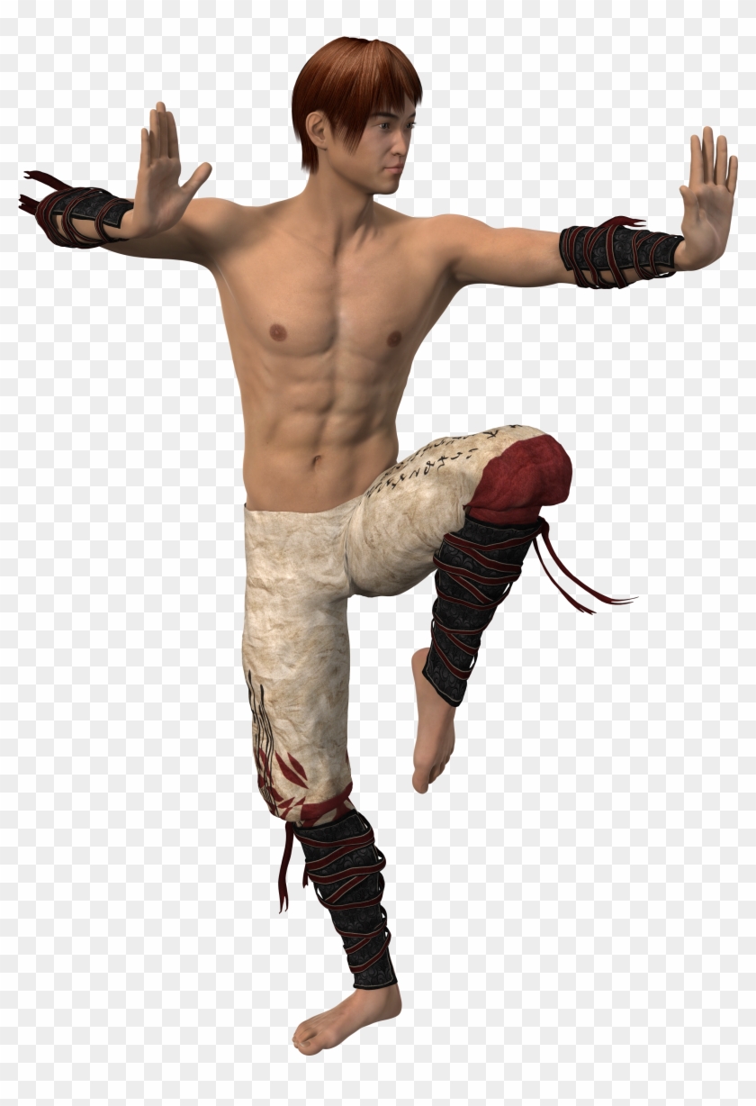 Man In Asian Fight Pose - Man Clipart #2750021