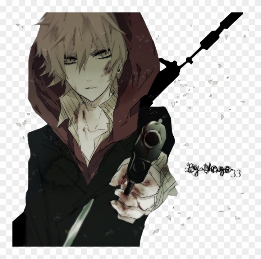 Perso Manga Png - Anime Boy With Pistol Clipart