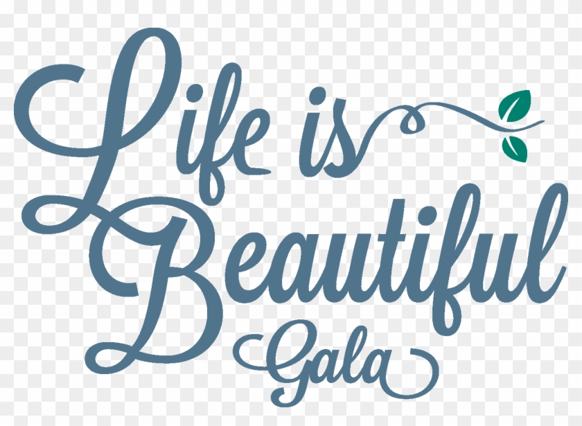 Lifeisbeautiful Logo2016 Blue5405 - Calligraphy Clipart