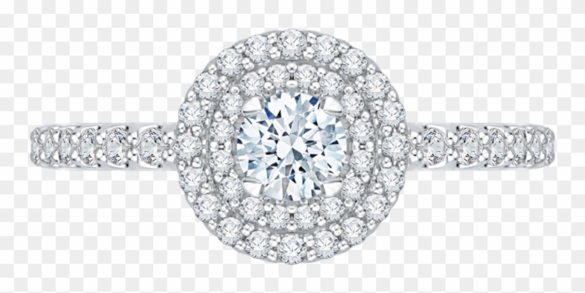 G-h Si Diamond Engagement Ring With Diamonds In A Double - Carizza Engagement Ring Oval Semi Mount Clipart