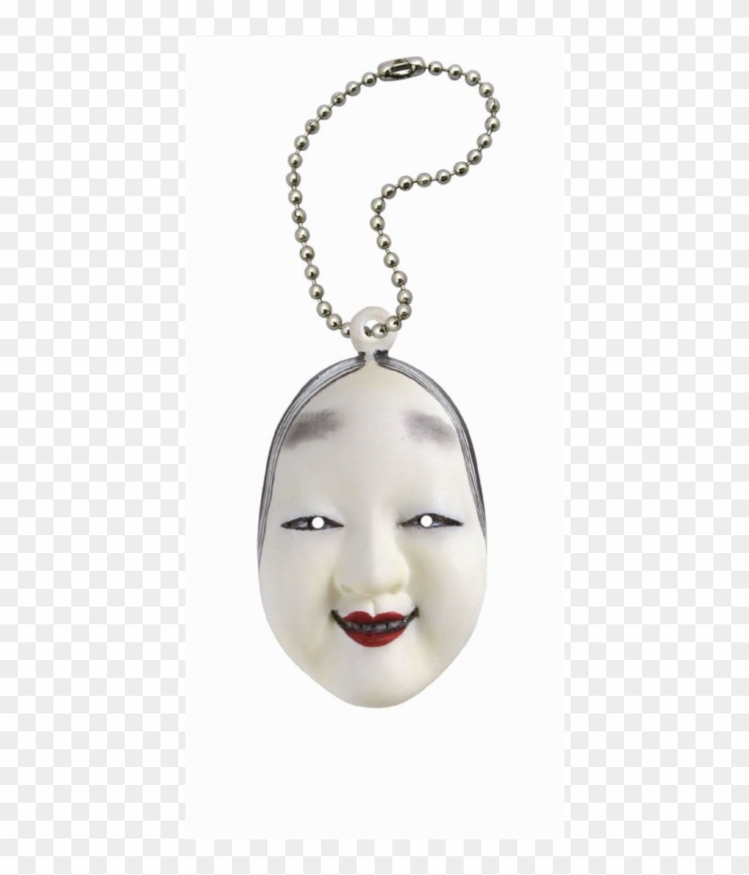 Japanese Noh Theatre Mask Mascot Charm Onna Netsuke - Locket Clipart #2752970