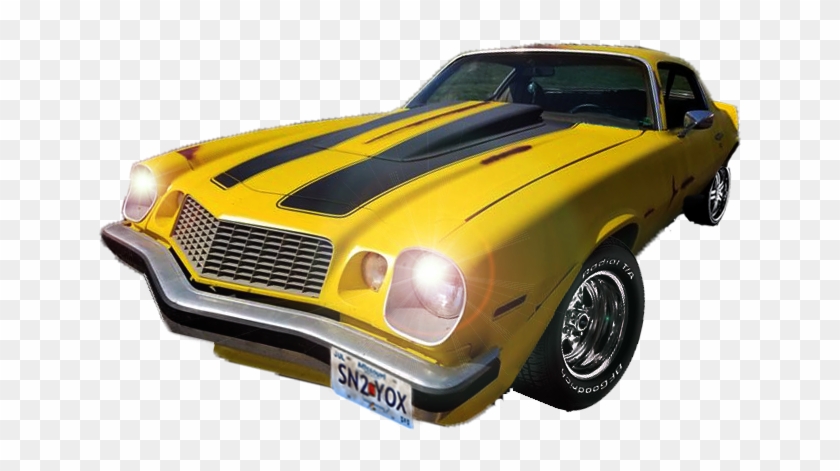 Photoshop Cut Out Of A Yellow 70s Chevrolet Camaro - First Generation Ford Mustang Clipart