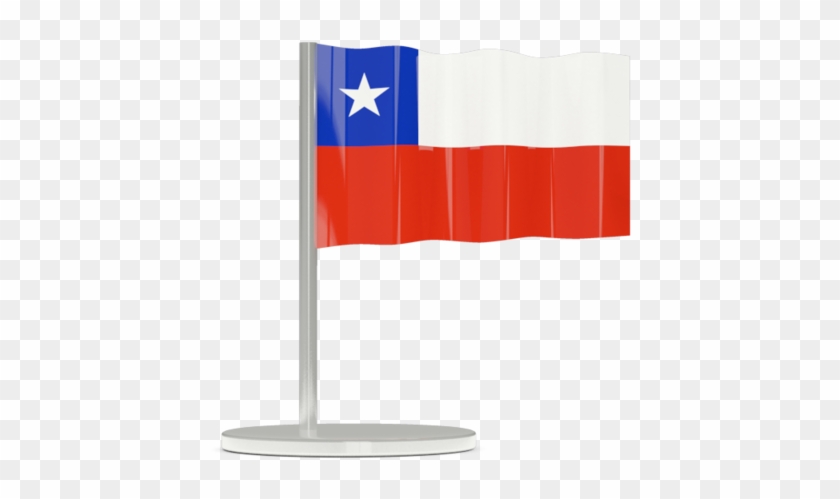 Chile Flag On Stick Clipart