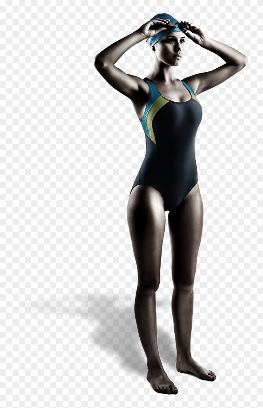 Female Swimming Preparing To Jump Into A Pool - Gymnast Clipart #2754216