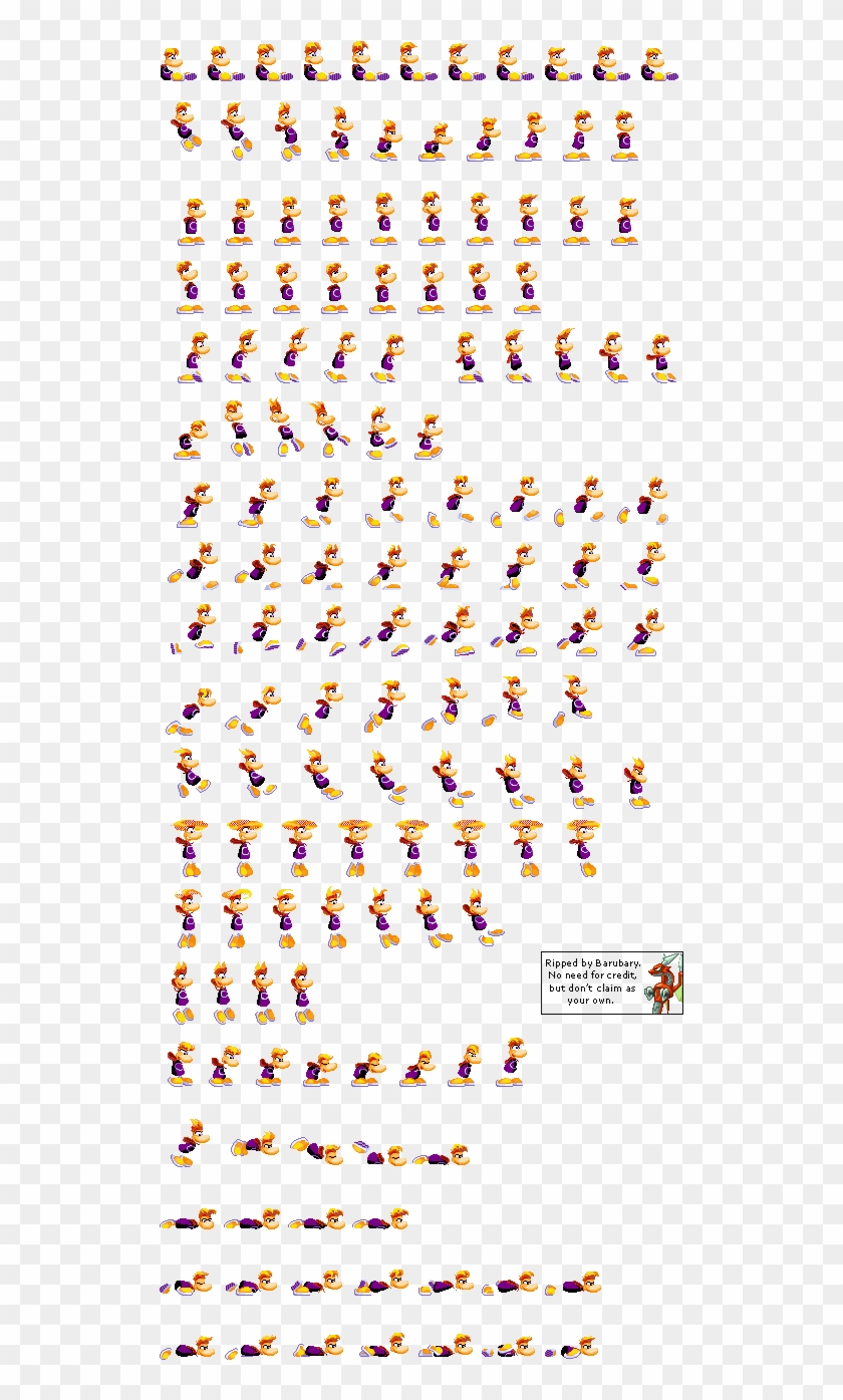 Rayman Without Fists - Rayman 3 Gba Sprites Clipart