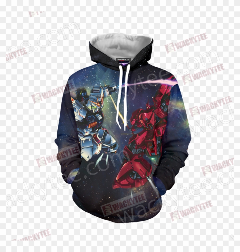 Mobile Suit Gundam Unicorn Gundam And Sinanju 3d Hoodie Clipart