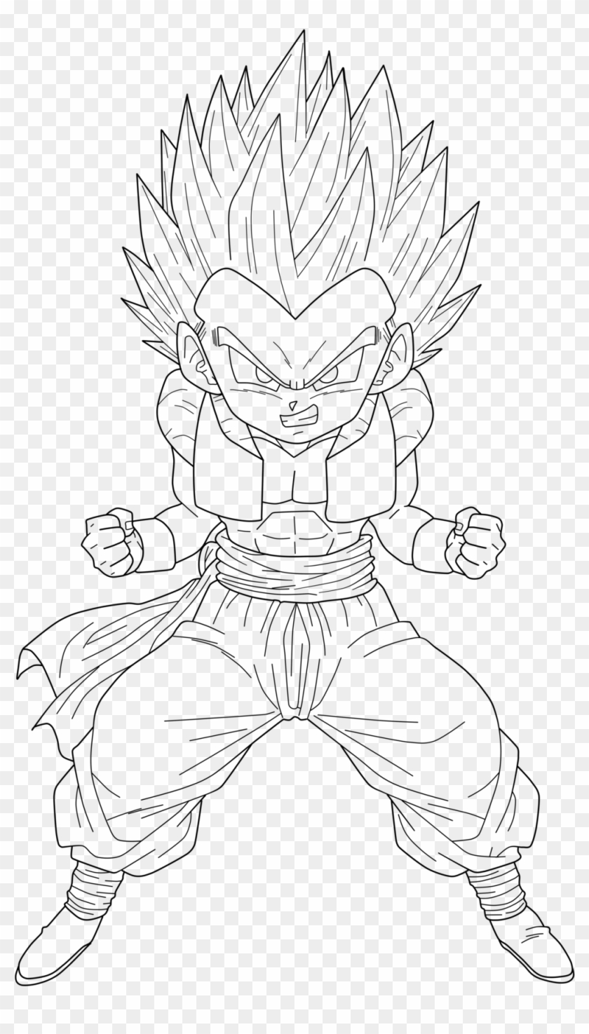 Collection Of - Gotenks Super Saiyan Drawing Clipart #2756308
