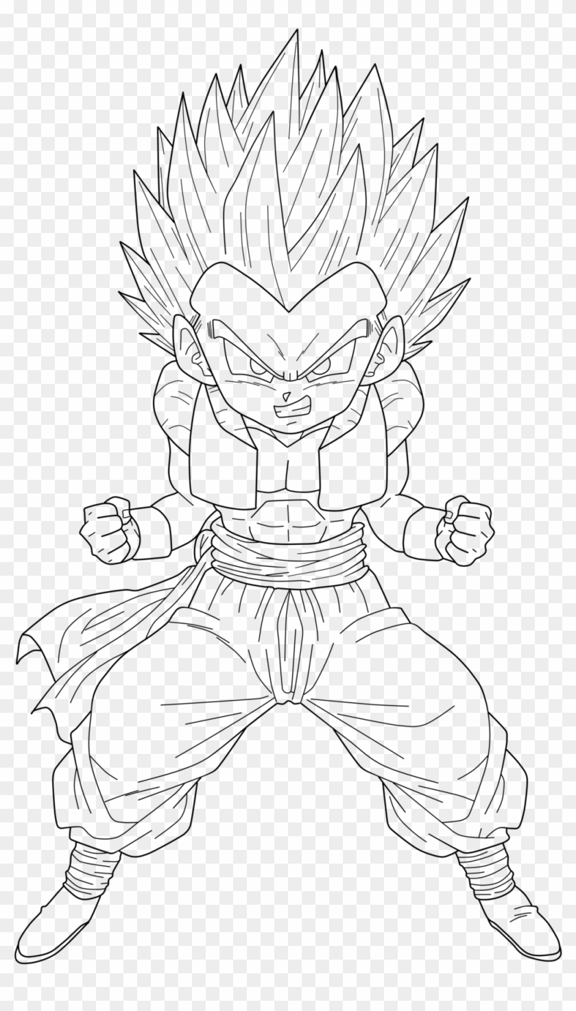 Collection Of - Gotenks Super Saiyan Drawing Clipart