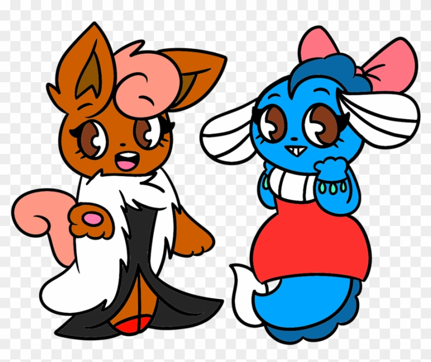 Juni And Chase In Prom Dresses By Puddingcustard1234 - Cartoon Clipart