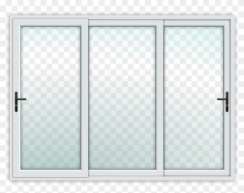 Exemplary Panel Glass Door Sliding Door White Track - Window Glass Png Transparent Clipart