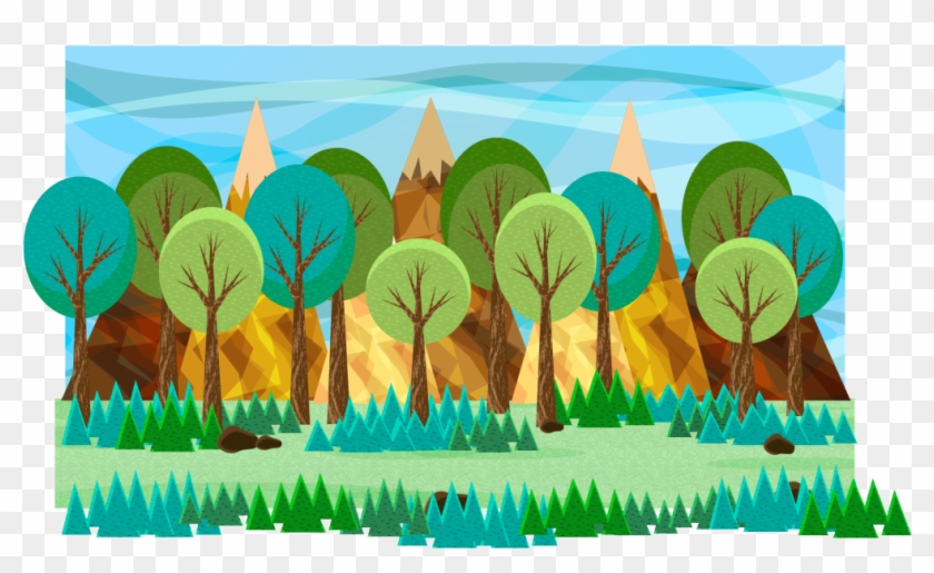 Description - Bosque Templado Dibujo Animado Clipart #2756844